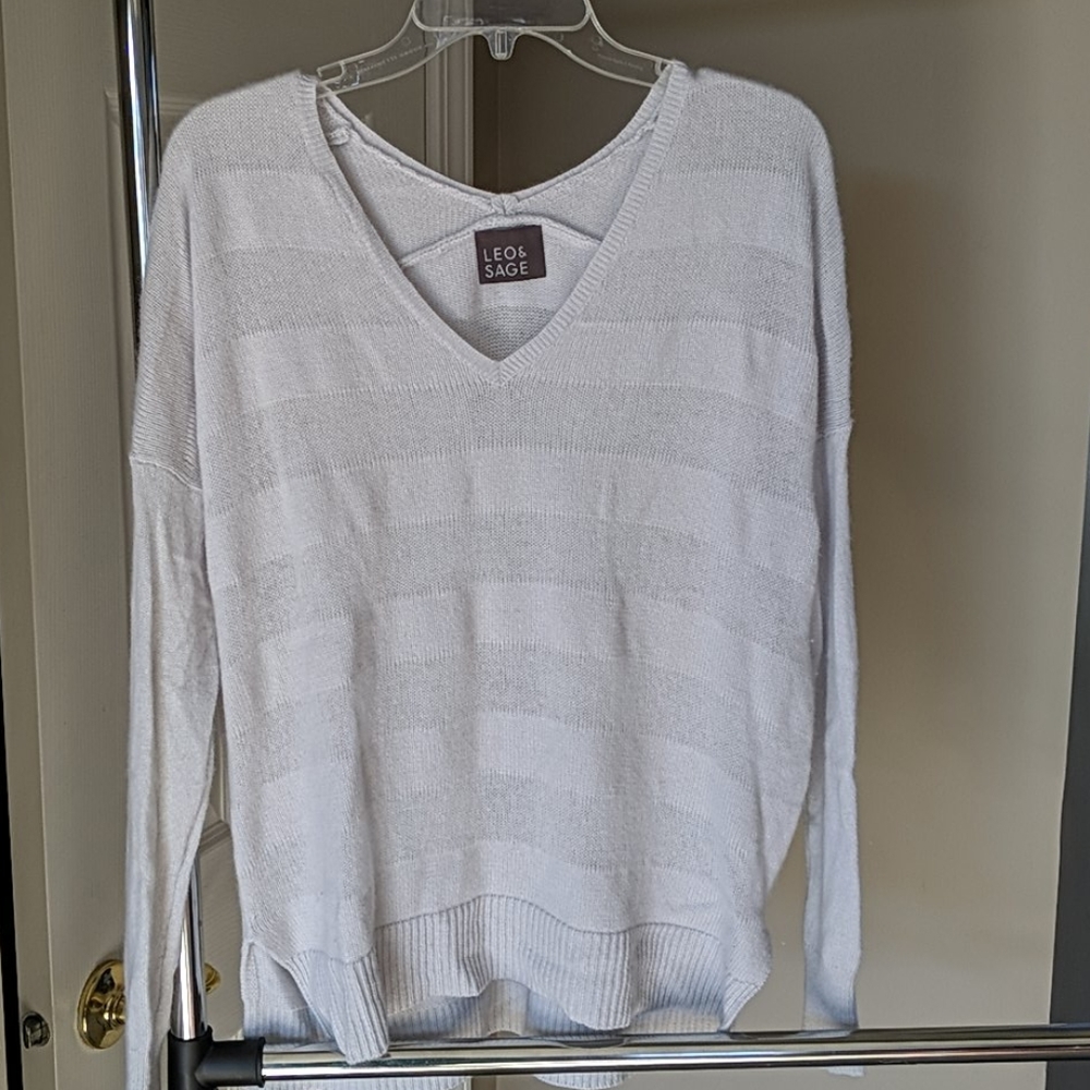 Leo and Sage cashmere sweater light teal green M - Picture 1 of 15